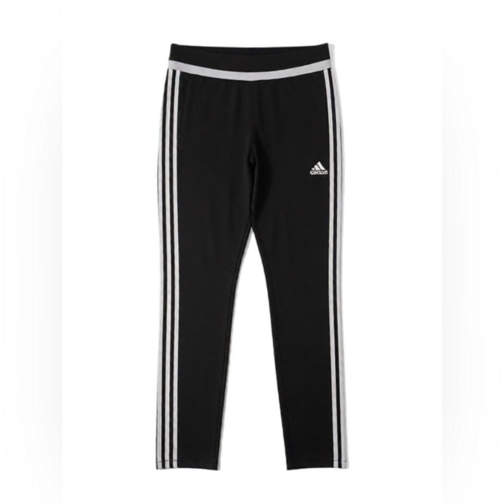 Adidas Black Joggers with White Stripes